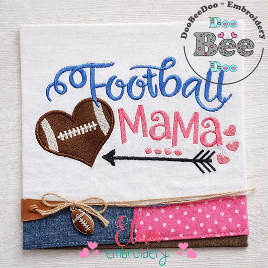 Football Mama - Appliqué - Machine Embroidery Design