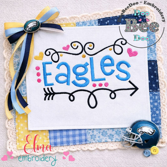 Eagles Fun Arrows - Satin Stitch - Machine Embroidery Design