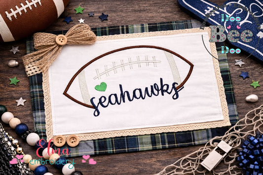 Seahawks – Satin Stitch – Machine Embroidery Design