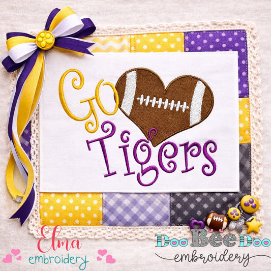 Go Tigers – Fill Stitch – Machine Embroidery Design