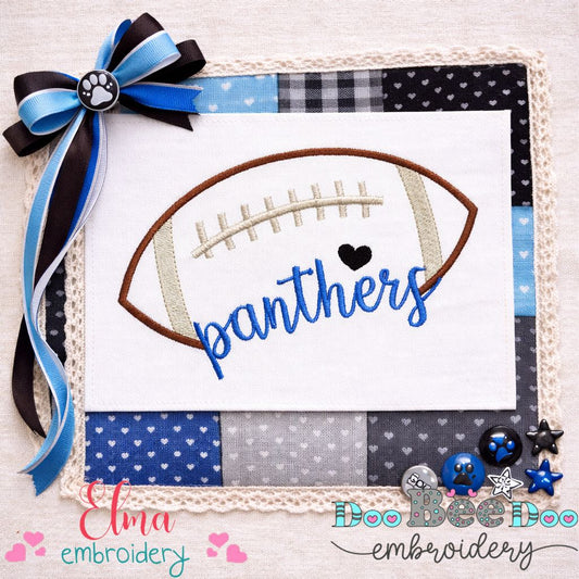 Panthers Football Script – Satin Stitch – Machine Embroidery Design