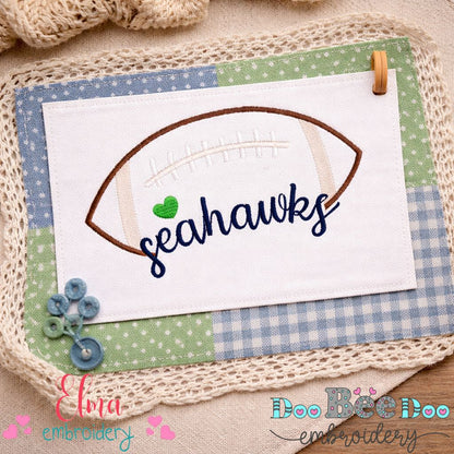 Seahawks – Satin Stitch – Machine Embroidery Design
