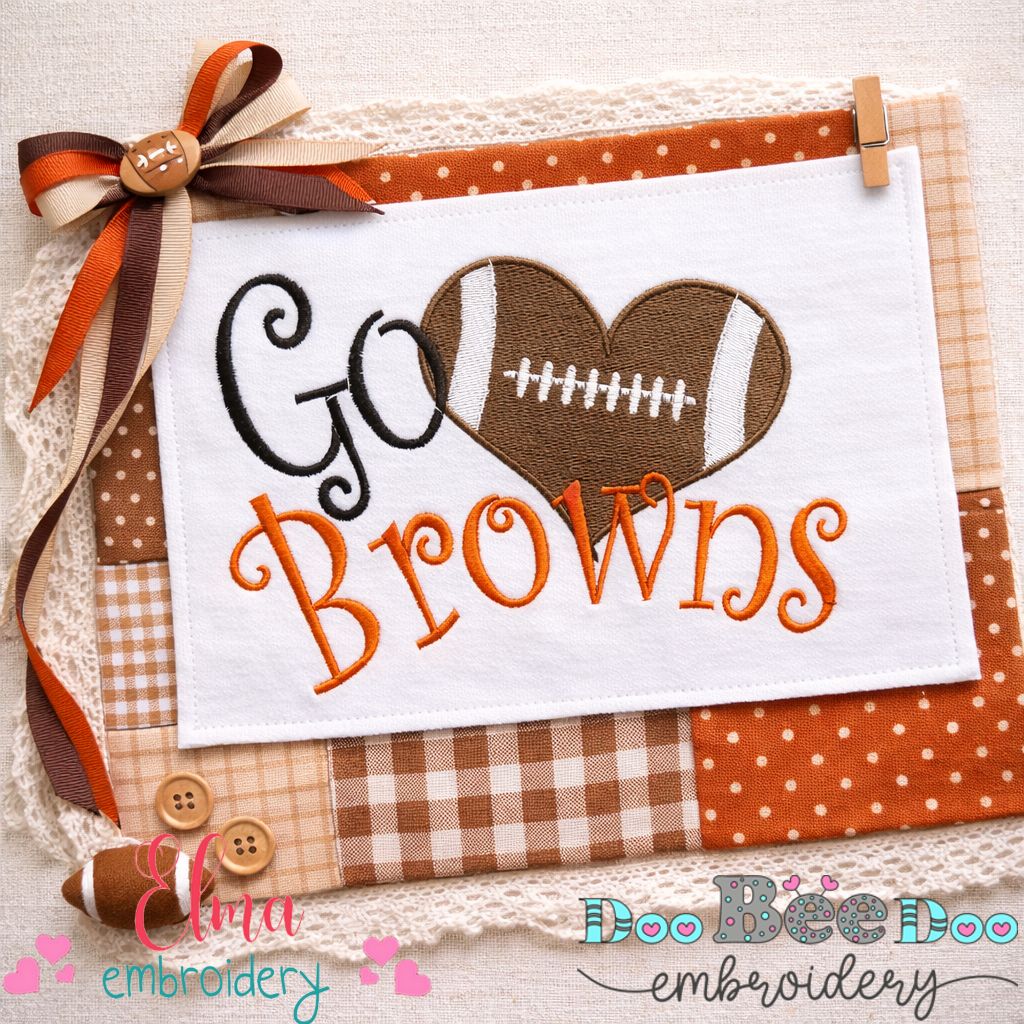 Go Browns – Fill Stitch – Machine Embroidery Design