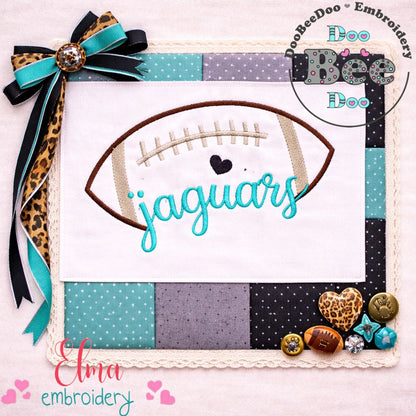 Jaguars Football Script – Satin Stitch – Machine Embroidery Design