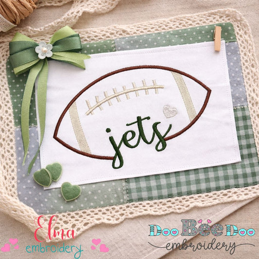 Football Jets – Satin Stitch – Machine Embroidery Design