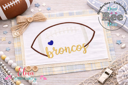 Broncos – Fill Stitch – Machine Embroidery Design