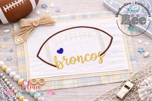 Broncos – Fill Stitch – Machine Embroidery Design