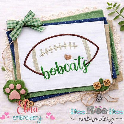 Bobcats Football Script - Satin Stitch – Machine Embroidery Design