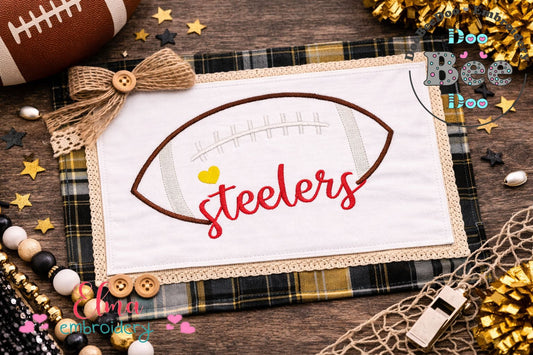 Steelers – Satin Stitch – Machine Embroidery Design