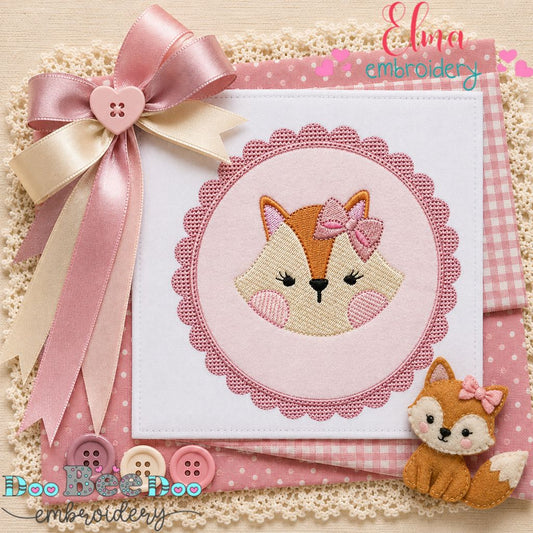 Sweet Little Fox - Appliqué - Machine Embroidery Design
