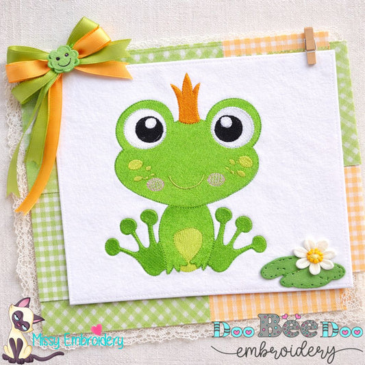 Prince Frog – Fill Stitch – Machine Embroidery Design