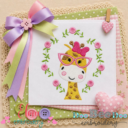 Sweet Safari Giraffe - Fill Stitch - Machine Embroidery Design