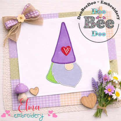 Cute Gnome - Appliqué – Machine Embroidery Design
