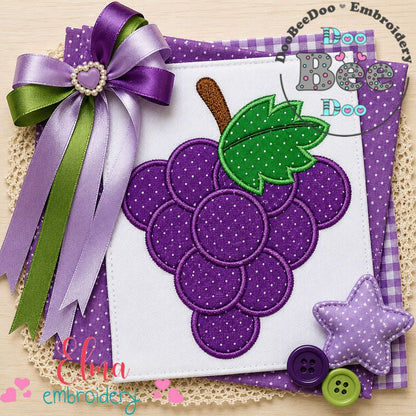 Sweet Grapes - Appliqué – Machine Embroidery Design
