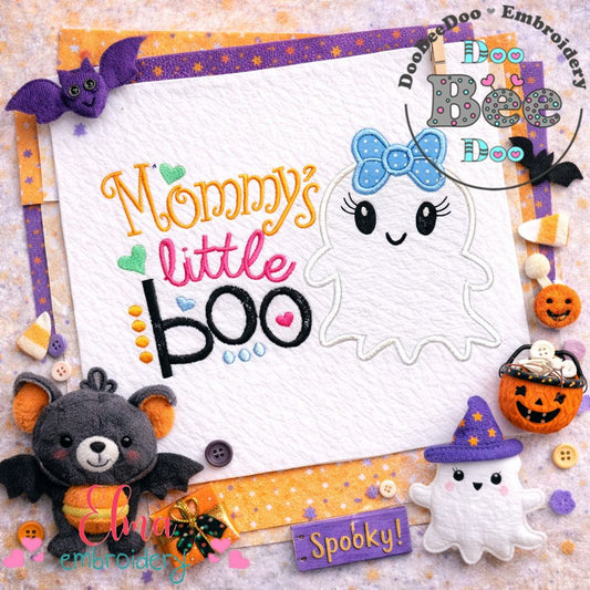 Mommy’s Little Boo – Appliqué – Machine Embroidery Design