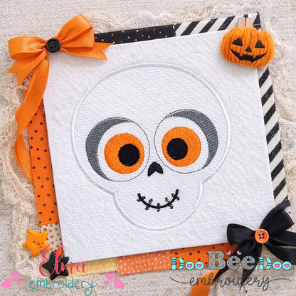 Skull Boy – Appliqué – Machine Embroidery Design