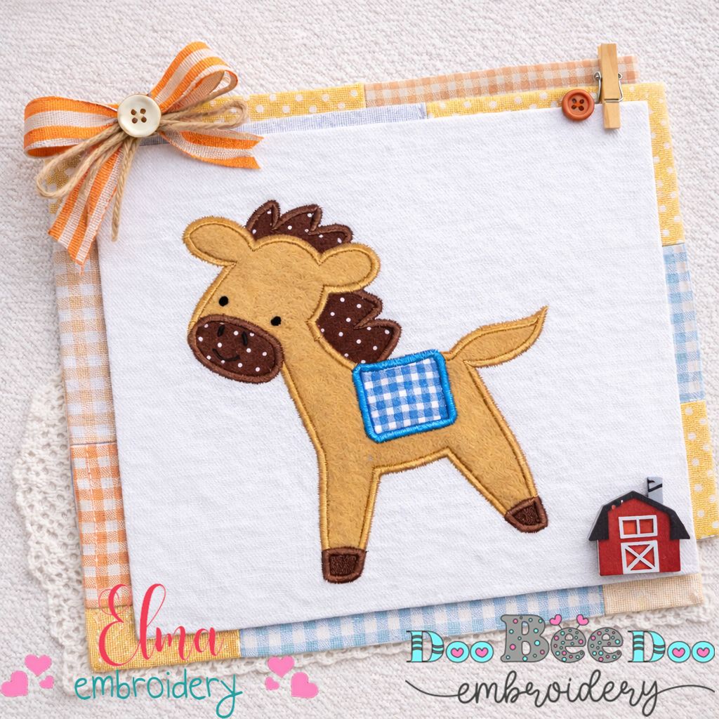 Sweet Little Horse Applique - Appliqué – Machine Embroidery Design