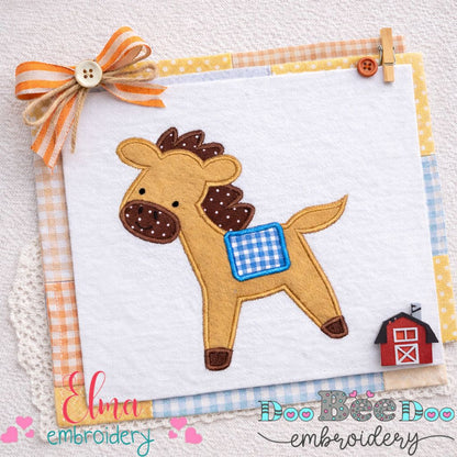 Sweet Little Horse Applique - Appliqué – Machine Embroidery Design