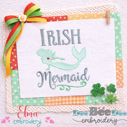 Irish Mermaid – Fill Stitch – Machine Embroidery Design