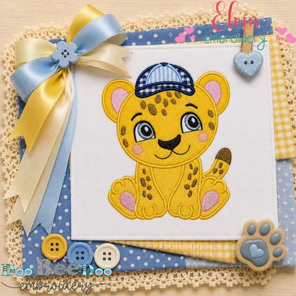 Little Jaguar Cub - Appliqué - Machine Embroidery Design