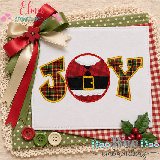 Santa Joy - Appliqué - Machine Embroidery Design