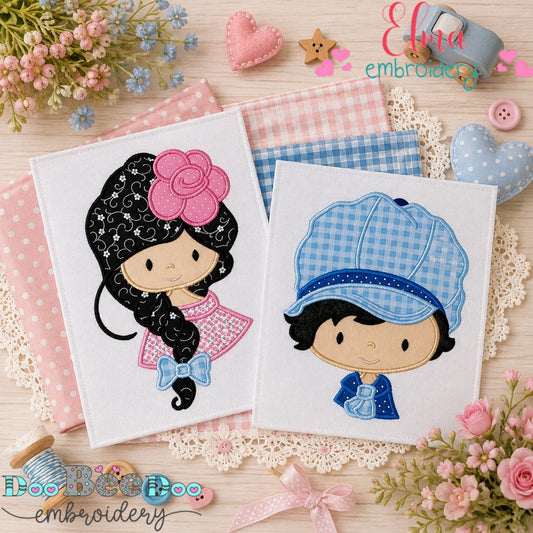 Sweet Vintage Kids Bundle - Appliqué - Machine Embroidery Design