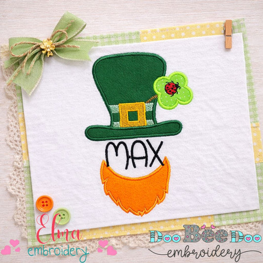 Leprechaun Hat Split Beard – Appliqué – Machine Embroidery Design