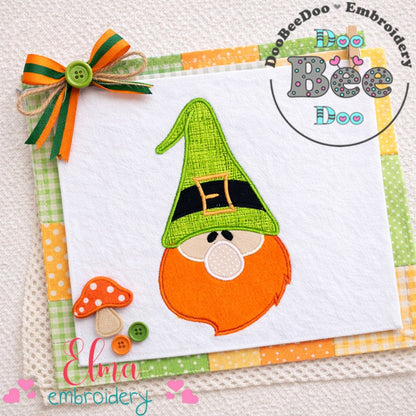 St. Patrick Gnome - Appliqué – Machine Embroidery Design