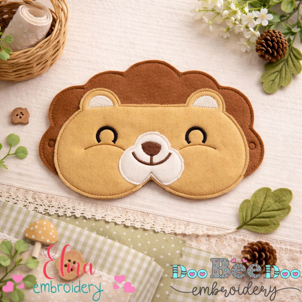 Lion Sleep Mask – Appliqué – ITH Project