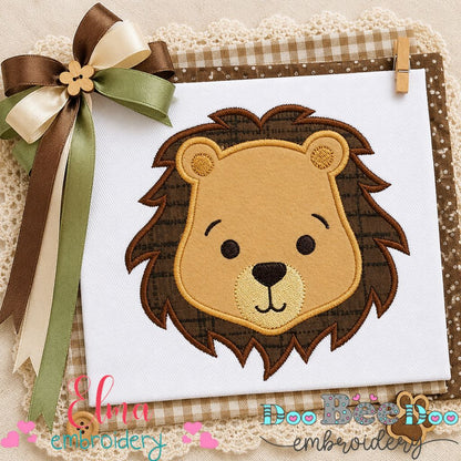 Sweet Lion Face – Appliqué – Machine Embroidery Design