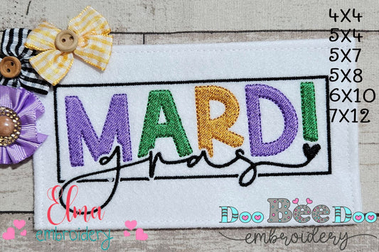 Mardi Gras Joy – Fill Stitch – Machine Embroidery Design