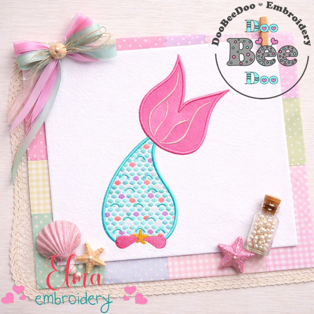 Mermaid Tail - Appliqué – Machine Embroidery Design