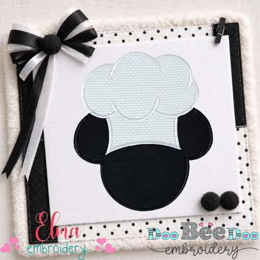 Mickey Chef Hat Silhouette - Appliqué – Machine Embroidery Design