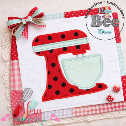 Cute Kitchen Mixer - Appliqué – Machine Embroidery Design