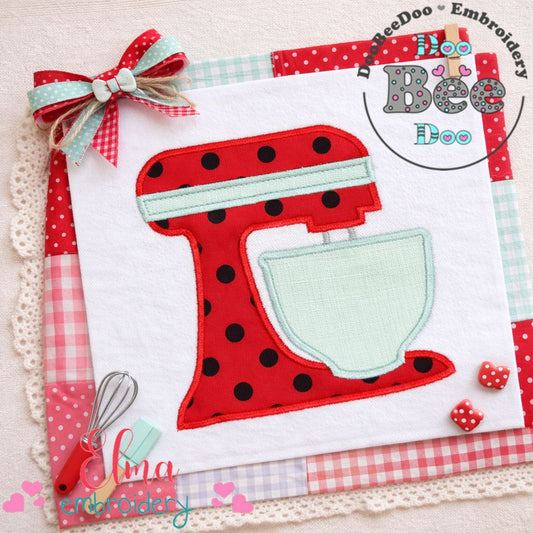 Cute Kitchen Mixer - Appliqué – Machine Embroidery Design