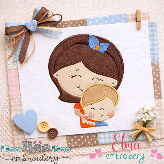 Sweet Mom and Son - Appliqué – Machine Embroidery Design