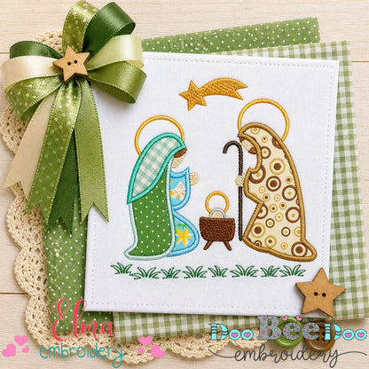 Holy Nativity Scene Appliqué - Appliqué – Machine Embroidery Design