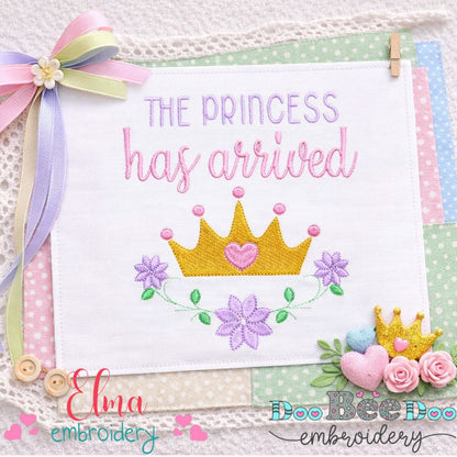 The Princess Has Arrived – Fill Stitch – Machine Embroidery Design