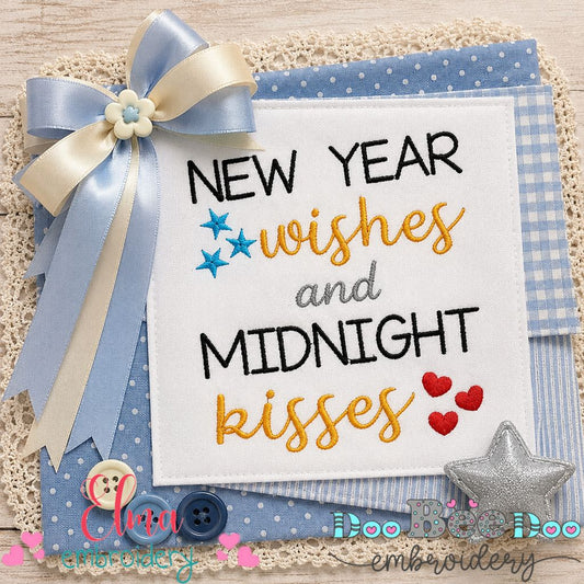 Midnight Kisses - Satin Stitch - Machine Embroidery Design