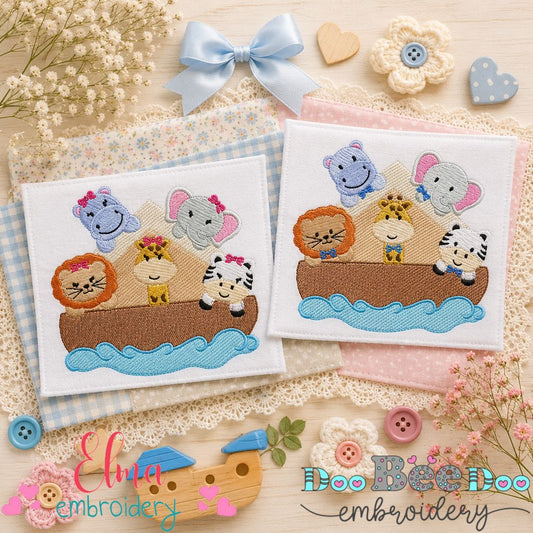 Noah’s Ark Safari Animals Bundle - Sketch Stitch - Machine Embroidery Design