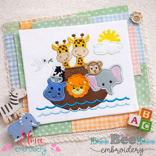 Noah’s Ark Animals – Appliqué – Machine Embroidery Design