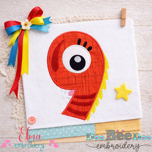 Monster Number Nine – Appliqué – Machine Embroidery Design