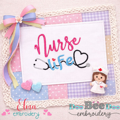 Nurse Life – Satin Stitch – Machine Embroidery Design