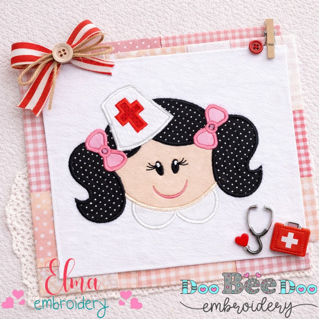 Sweet Nurse Girl - Appliqué – Machine Embroidery Design