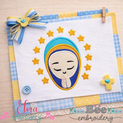 Our Lady Prayer Design – Appliqué – Machine Embroidery Design