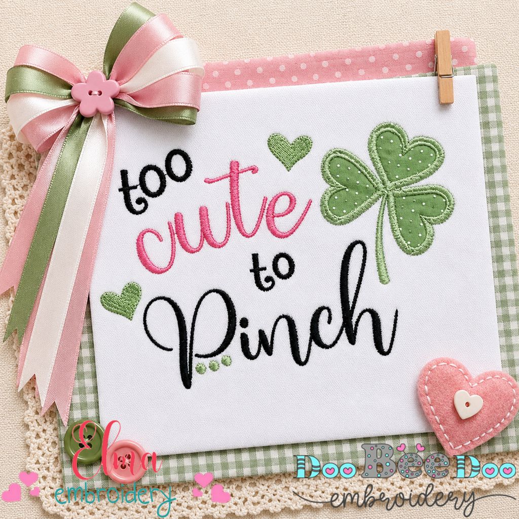 Too Cute to Pinch – Applique – Machine Embroidery Design