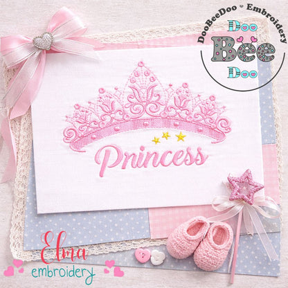 Princess Tiara – Satin Stitch – Machine Embroidery Design