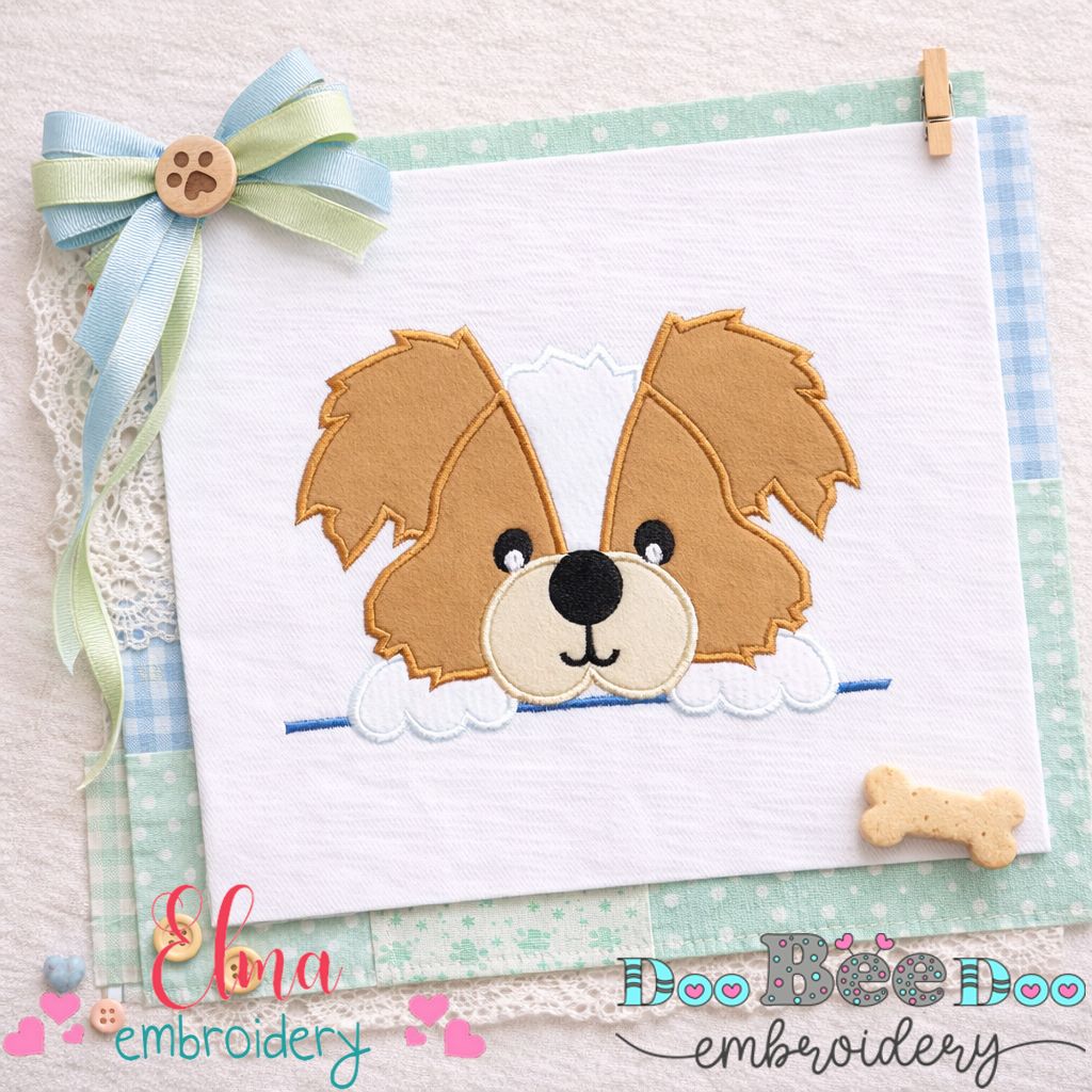 Split Puppy Dog Boy - Appliqué - Machine Embroidery Design