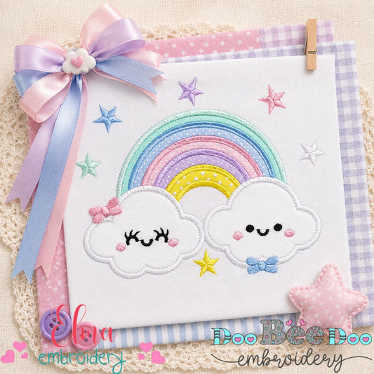 Rainbow Cloud - Machine Embroidery Design