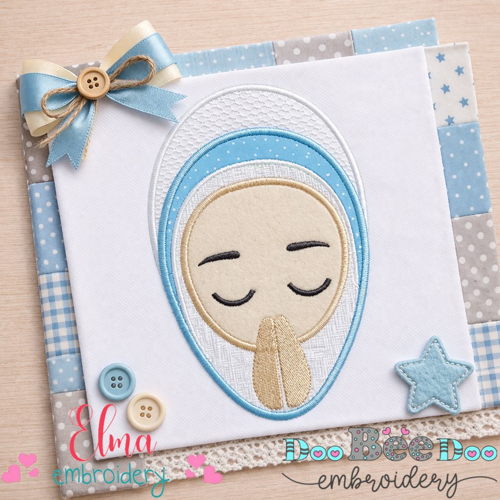 Our Lady Virgin Mary – Appliqué – Machine Embroidery Design